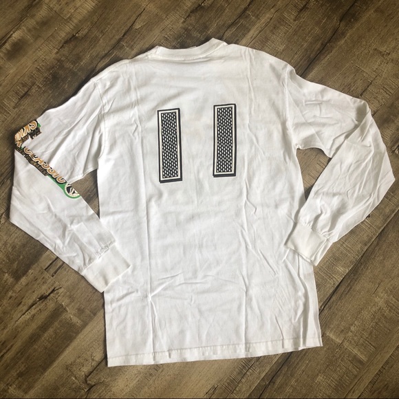 Gildan white long sleeve skunk soccer tourney T - Picture 2 of 7